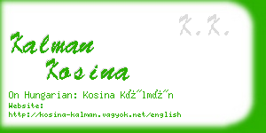 kalman kosina business card